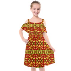 Rby 113 Kids  Cut Out Shoulders Chiffon Dress by ArtworkByPatrick