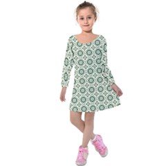 Df Agnosia Velis Kids  Long Sleeve Velvet Dress by deformigo