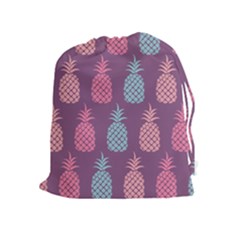 Pineapple Wallpaper Pattern 1462307008mhe Drawstring Pouch (xl) by Sobalvarro