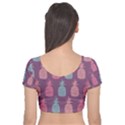 Pineapple Wallpaper Pattern 1462307008mhe Velvet Short Sleeve Crop Top  View2