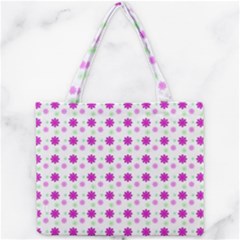 Background Flowers Multicolor Purple Mini Tote Bag by HermanTelo