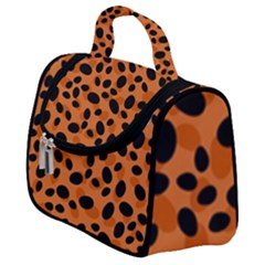 Orange Cheetah Animal Print Satchel Handbag by mccallacoulture