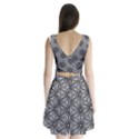 Black And White Pattern Split Back Mini Dress  View2