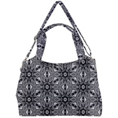 Black And White Pattern Double Compartment Shoulder Bag by HermanTelo