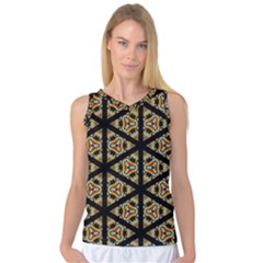 Pattern Stained Glass Triangles Women s Basketball Tank Top by HermanTelo