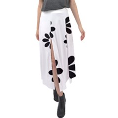 Land Of Flowers Velour Split Maxi Skirt by moonlightladybug