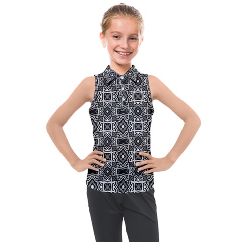 Abstract-r-4 Kids  Sleeveless Polo Tee by ArtworkByPatrick