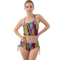 Multicolored Vibran Abstract Textre Print Mini Tank Bikini Set View1