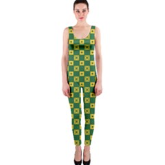 Df Green Domino One Piece Catsuit by deformigo