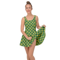 Df Green Domino Inside Out Casual Dress by deformigo