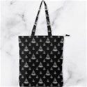 Buddhism Motif Print Pattern Design Double Zip Up Tote Bag View1