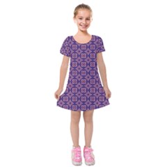 Df Matteo Di Vesta Kids  Short Sleeve Velvet Dress by deformigo