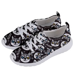 Cartoon Husky Face Women s Lightweight Sports Shoes by trulycreative