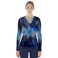 Luminescence V-neck Long Sleeve Top by CKArtCreations