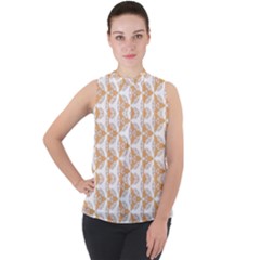 Df Giovanni Di Graziano Mock Neck Chiffon Sleeveless Top by deformigo