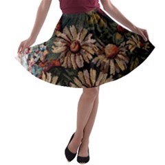 Old Embroidery 1 1 A-line Skater Skirt by bestdesignintheworld