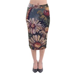 Old Embroidery 1 1 Velvet Midi Pencil Skirt by bestdesignintheworld