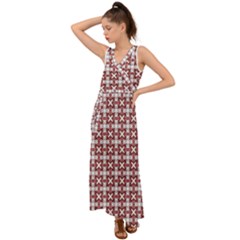 Df Cordilleri V-neck Chiffon Maxi Dress by deformigo