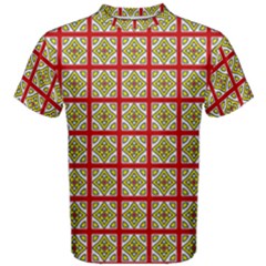 Df Hackberry Grid Men s Cotton Tee by deformigo