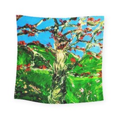 Coral Tree 2 Square Tapestry (small) by bestdesignintheworld