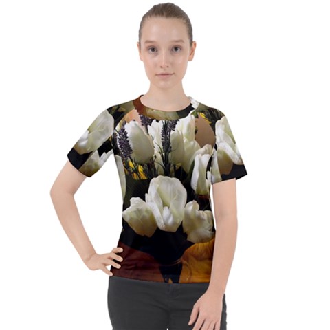 Tulips 1 3 Women s Sport Raglan Tee by bestdesignintheworld