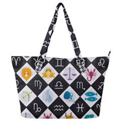 Zodiac Astrology Horoscope Full Print Shoulder Bag by HermanTelo