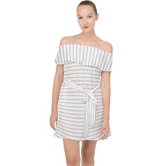 Pattern Background Monochrome Off Shoulder Chiffon Dress by HermanTelo