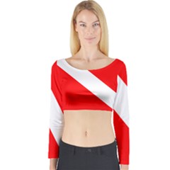 Diving Flag Long Sleeve Crop Top by FlagGallery