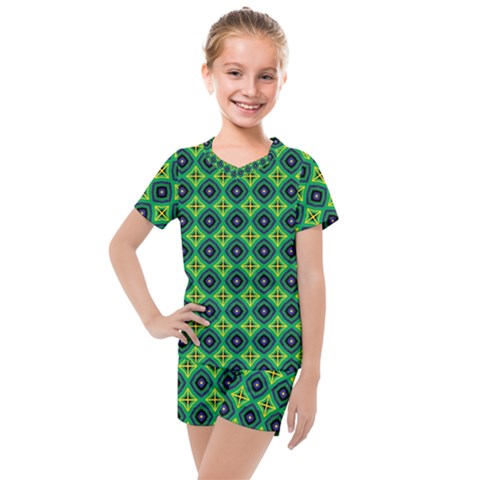 Df Pintonido Kids  Mesh Tee And Shorts Set by deformigo