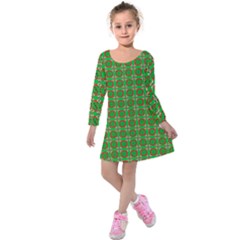 Ansendonia Kids  Long Sleeve Velvet Dress by deformigo