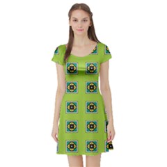 Lemona Short Sleeve Skater Dress by deformigo