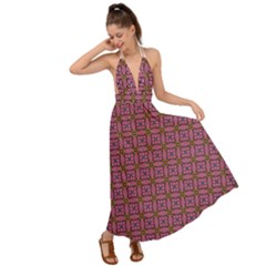 Wisteria Backless Maxi Beach Dress by deformigo