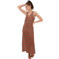 Tithonia V-neck Chiffon Maxi Dress by deformigo