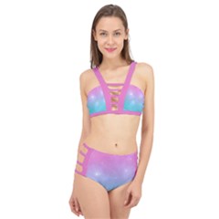 Pastel Goth Galaxy  Cage Up Bikini Set by thethiiird