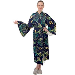 French Horn Maxi Velour Kimono by BubbSnugg