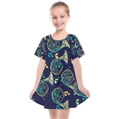 French Horn Kids  Smock Dress by BubbSnugg