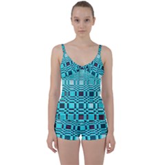 469823231 Glitch37 Tie Front Two Piece Tankini by ScottFreeArt