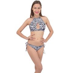 Pebbels In The Pond Cross Front Halter Bikini Set by ScottFreeArt