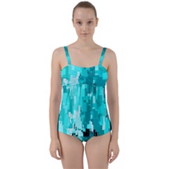 469823231 Glitch48 Twist Front Tankini Set by ScottFreeArt