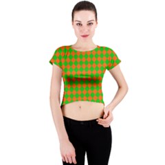 Generated Glitch20 Crew Neck Crop Top by ScottFreeArt