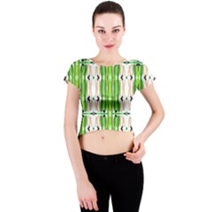 Cocoon Print Crew Neck Crop Top by ScottFreeArt