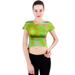 Tank Yellow  #scottfreeart N Green Purple Img 1589 Crew Neck Crop Top by ScottFreeArt