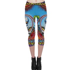 Grateful Dead Wallpapers Capri Leggings  by Sapixe