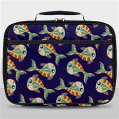 Fish Background Abstract Animal Full Print Lunch Bag by Vaneshart