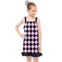 Block Fiesta - Blush Pink & Black Kids  Overall Dress View1