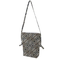 Urban Art Textured Print Pattern Folding Shoulder Bag by dflcprintsclothing