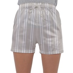 Nice Stripes - Abalone Grey Sleepwear Shorts by FashionBoulevard