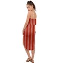 Nice Stripes - Apple Red Waist Tie Cover Up Chiffon Dress View2