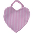 Nice Stripes - Blush Pink Giant Heart Shaped Tote View1