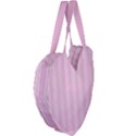 Nice Stripes - Blush Pink Giant Heart Shaped Tote View4